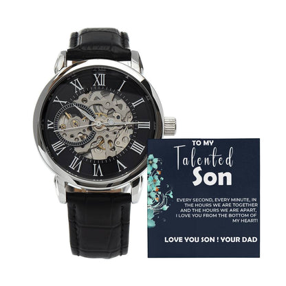 To My Talented Son | Openwork Watch Gift from Dad | Stylish Son Gift