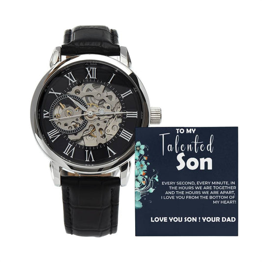 To My Talented Son | Openwork Watch Gift from Dad | Stylish Son Gift