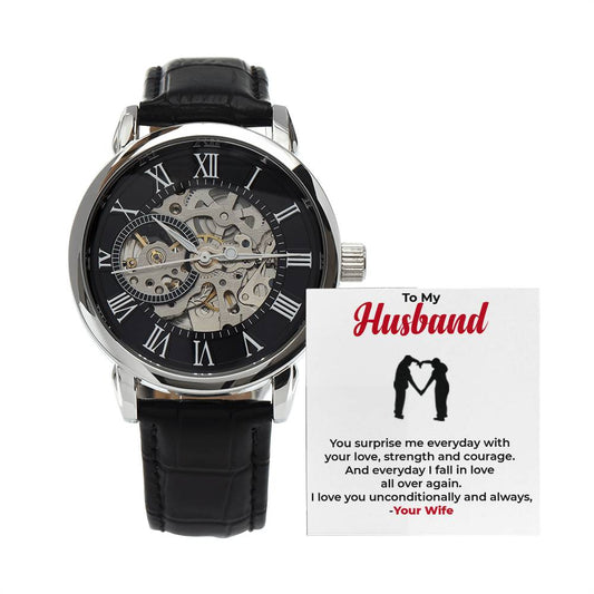 To The Love of My Life Openwork Watch | Classic Gift for Him