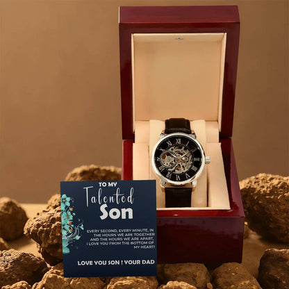 To My Talented Son | Openwork Watch Gift from Dad | Stylish Son Gift