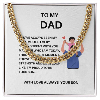 Cuban Link Chain for Dad – To My Dad Necklace from Son