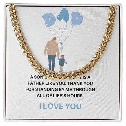 To My Dad – Cuban Link Chain Gift from Son | Thank You for Your Love and Support