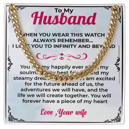To My Husband | Bold Cuban Link Chain Necklace for Any Occasion