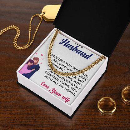 To My Husband | Stylish Cuban Link Chain Necklace Gift for Him