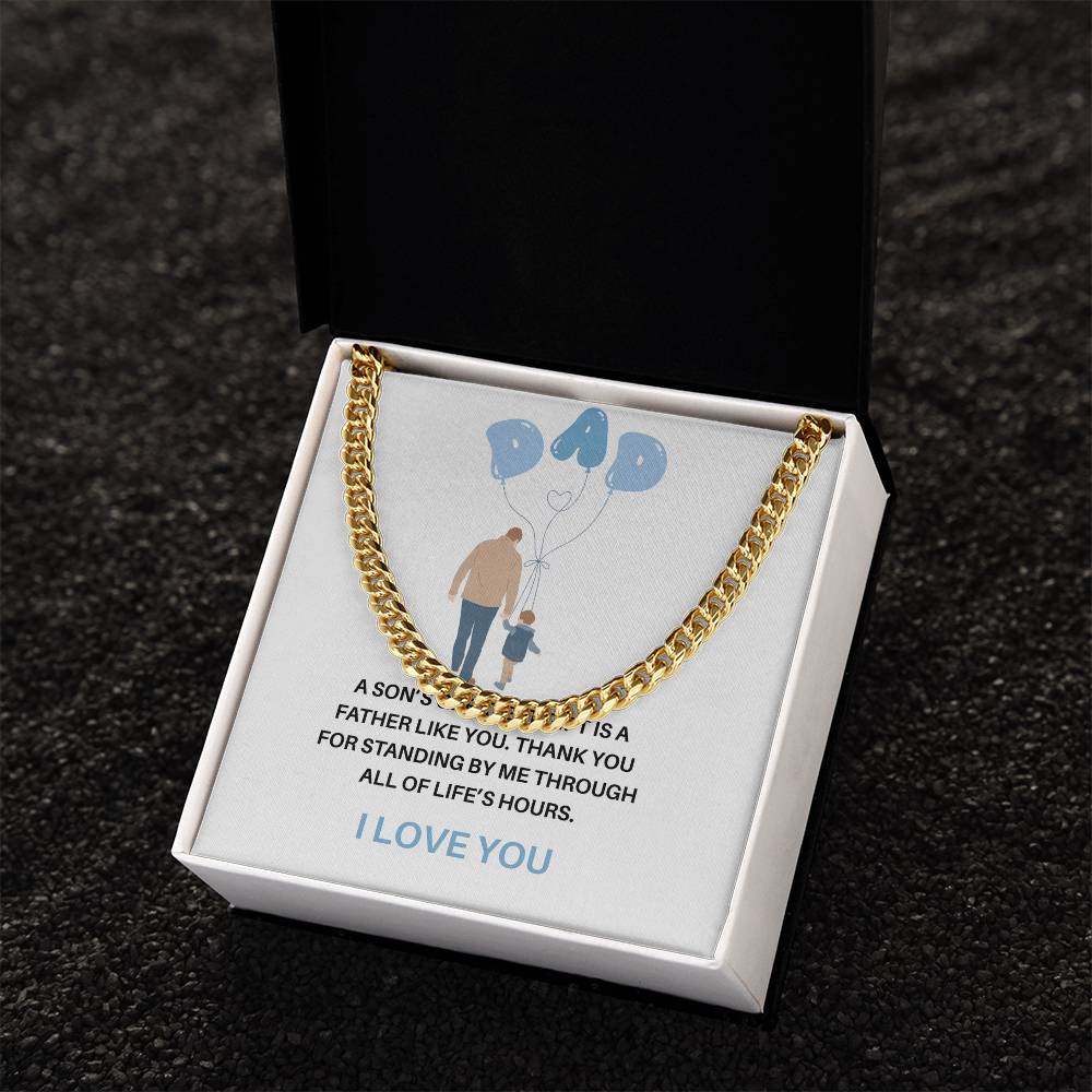 To My Dad – Cuban Link Chain Gift from Son | Thank You for Your Love and Support