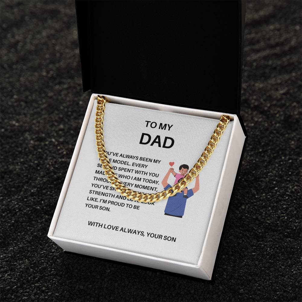 Cuban Link Chain for Dad – To My Dad Necklace from Son