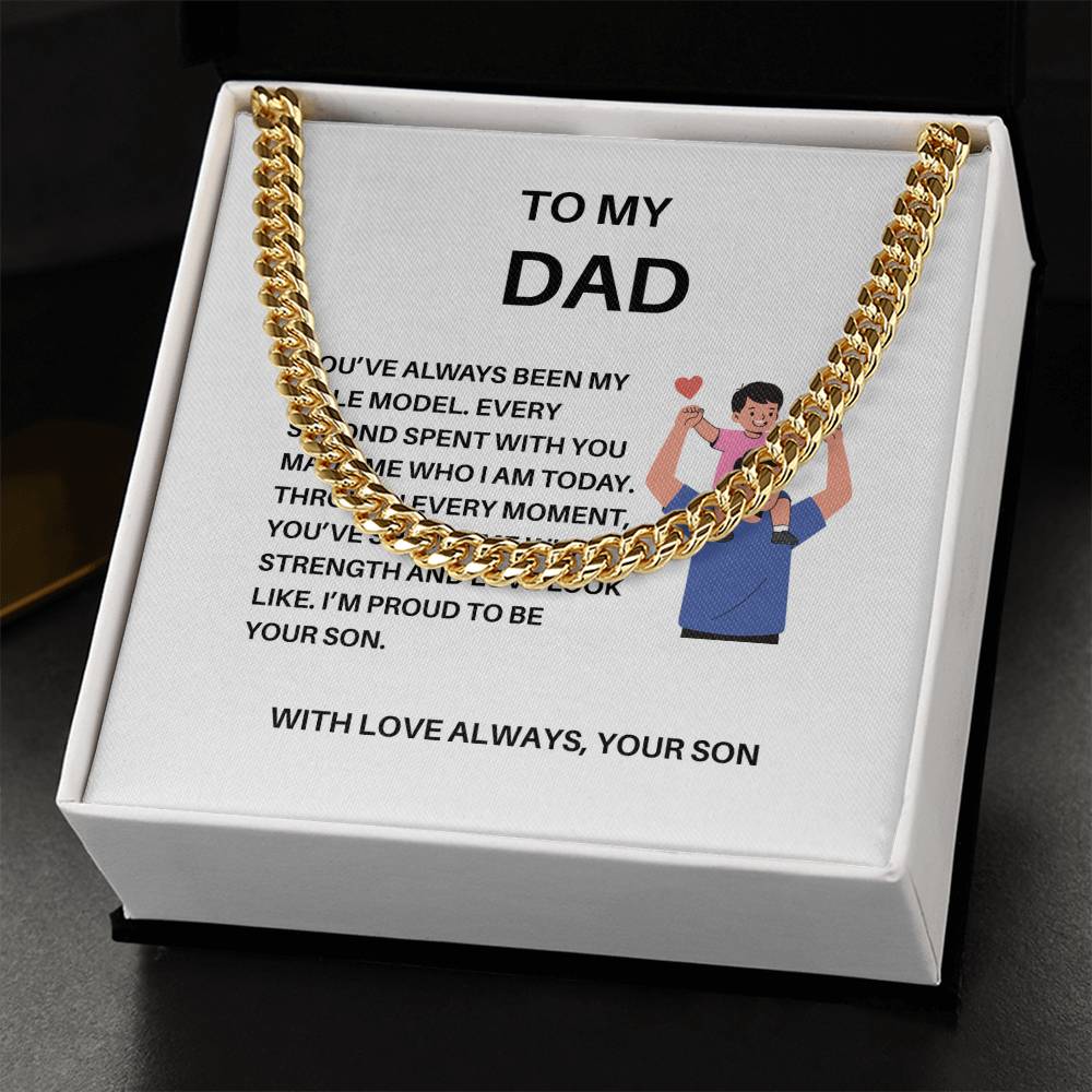 Cuban Link Chain for Dad – To My Dad Necklace from Son