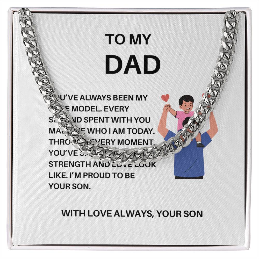 Cuban Link Chain for Dad – To My Dad Necklace from Son