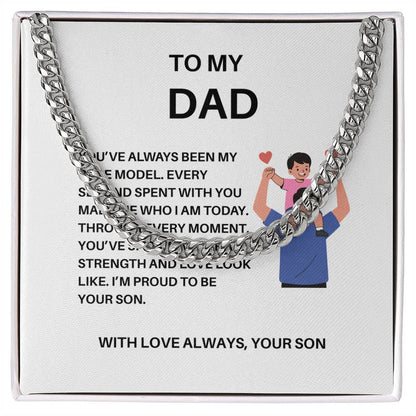 Cuban Link Chain for Dad – To My Dad Necklace from Son