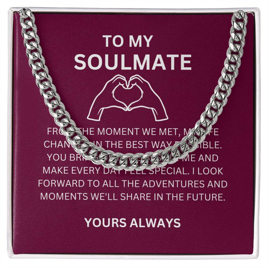 To My Boyfriend — Romantic Cuban Link Chain with Heartfelt Message Card