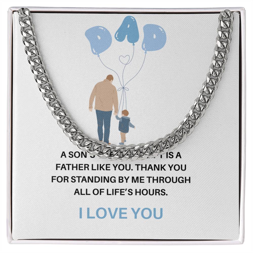 To My Dad – Cuban Link Chain Gift from Son | Thank You for Your Love and Support