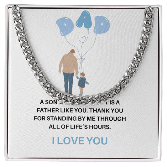 To My Dad – Cuban Link Chain Gift from Son | Thank You for Your Love and Support