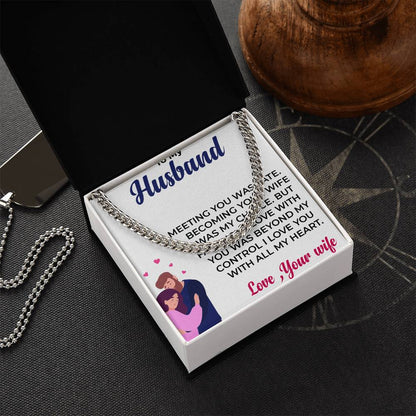 To My Husband | Stylish Cuban Link Chain Necklace Gift for Him