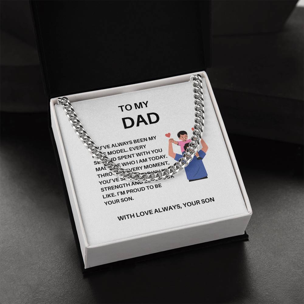 Cuban Link Chain for Dad – To My Dad Necklace from Son