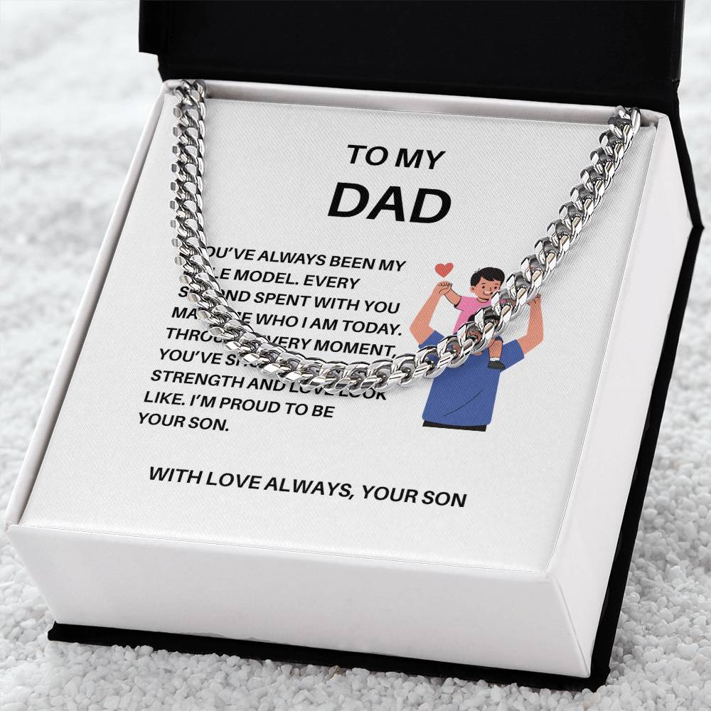 Cuban Link Chain for Dad – To My Dad Necklace from Son