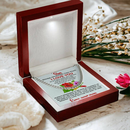 To My Beautiful Boy | Cuban Link Chain from Mom | Trendy Jewelry Gift for Special Moments