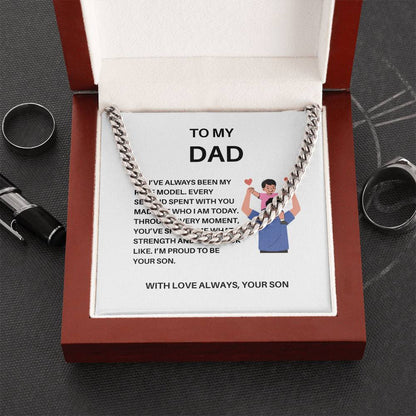 Cuban Link Chain for Dad – To My Dad Necklace from Son