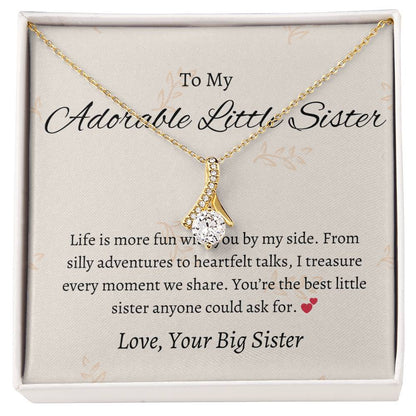 To My Adorable Little Sister Captivating Keepsake To Show Sisterly Love