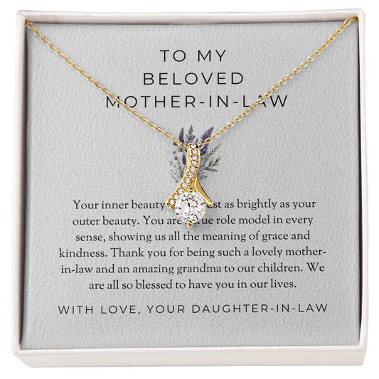 To My Beloved Mother-in-law, Alluring Beauty Necklace | Mother-in-law Gift