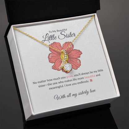 To My Gorgeous Little Sister – Alluring Beauty Necklace | A Charming Gift  For Little Sister