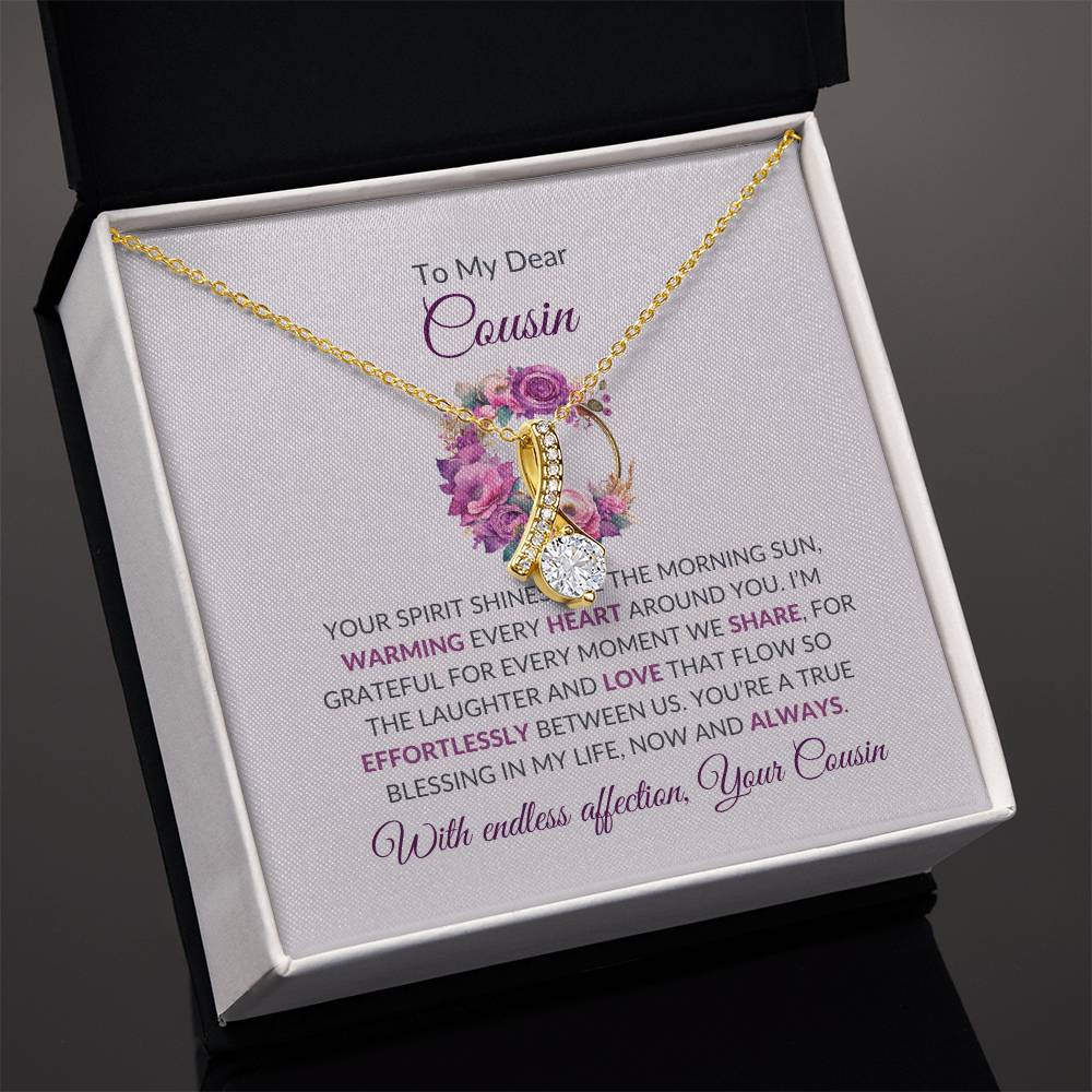 Cousin Necklace | To My Dear Cousin - Alluring Beauty Necklace | Cousin Friendship Necklace