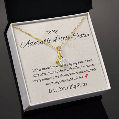 To My Adorable Little Sister Captivating Keepsake To Show Sisterly Love