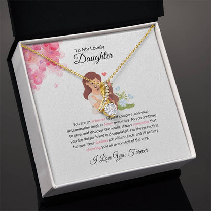 To My Beautiful & Lovely Daughter - Beauty Necklace | A Charming Gift to Celebrate Daughter