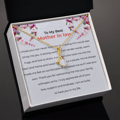 To The Best Mother-in-law, Alluring Beauty Necklace | Mother-in-law Gift