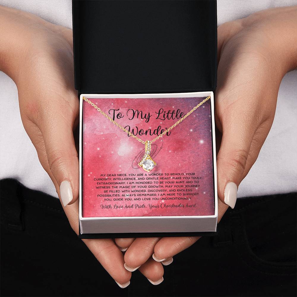 To My Little Wonder - From Aunt to Niece Alluring Beauty Necklace - SOUVMOUR
