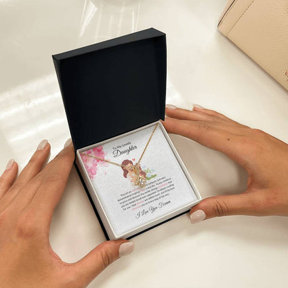 To My Beautiful & Lovely Daughter - Beauty Necklace | A Charming Gift to Celebrate Daughter