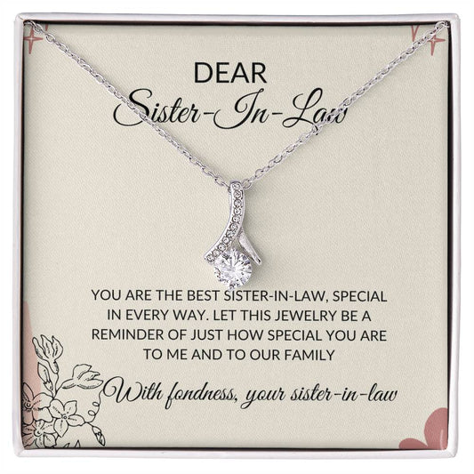 To My Dear Sister-in-law Necklace | Eternal Beauty Necklace | Sister-in-Law Gift