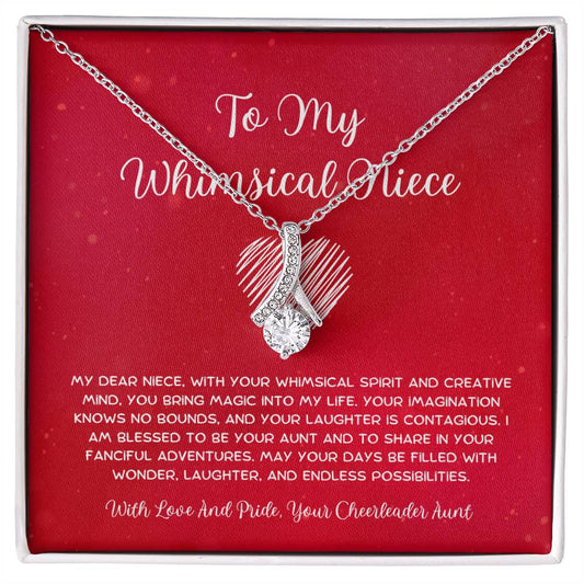 To My Whimsical Niece - From Aunt to Niece Alluring Beauty Necklace - SOUVMOUR