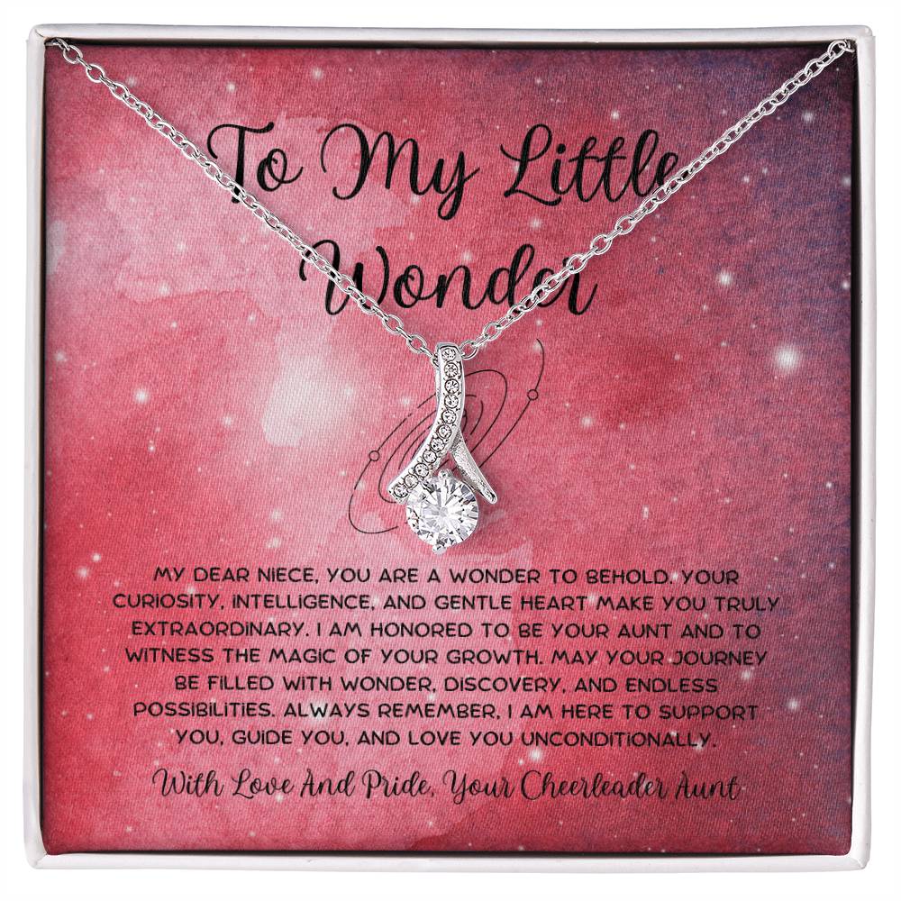 To My Little Wonder - From Aunt to Niece Alluring Beauty Necklace - SOUVMOUR