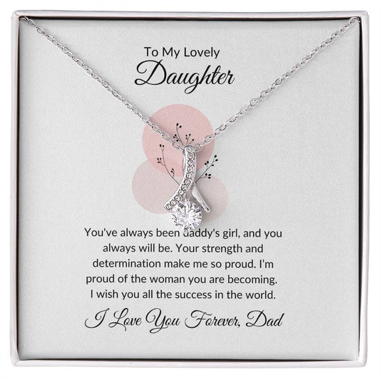 To My Lovely Daughter - Beauty Necklace | A Thoughtful Gift of Elegance and Love