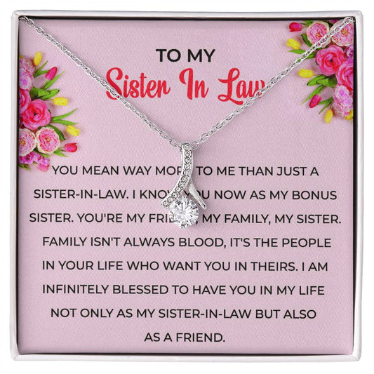 To My Sister-in-law Necklace | Eternal Beauty Necklace | Sister-in-Law Gift