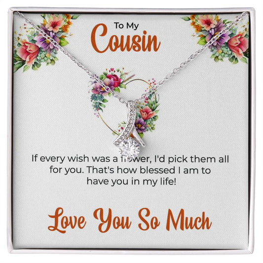 Cousin Necklace | To My Cousin My Best Friend - Alluring Beauty Necklace | Cousin Friendship Necklace