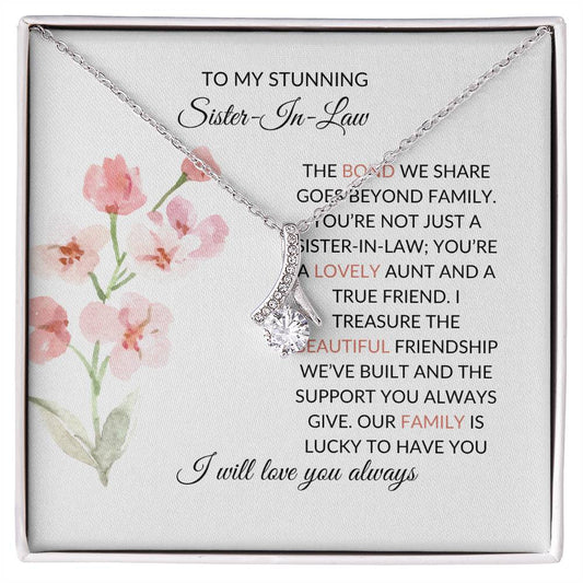 To My Stunning Sister-in-law Necklace | Eternal Beauty Necklace | Sister-in-Law Gift