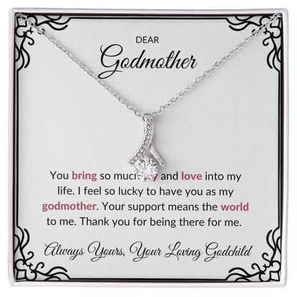 To My Wonderful Godmother, Alluring Beauty Necklace (Yellow & White Gold Variants) | Godmother Necklace (Necklace Only)
