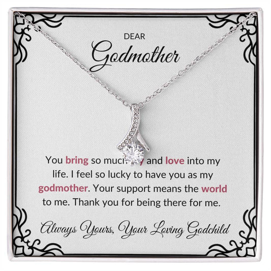 To My Wonderful Godmother, Alluring Beauty Necklace (Yellow & White Gold Variants) | Godmother Necklace (Necklace Only)