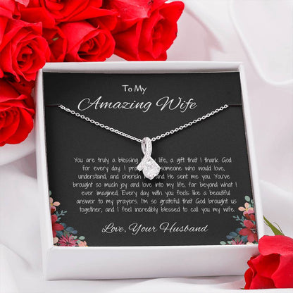 To My Amazing Wife - Treasured Beauty Necklace Gift