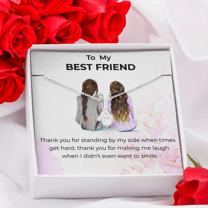 To My Bestie Thank You - Alluring Beauty Necklace | Gift for Best Friend