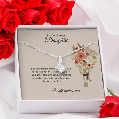 To My Sweet Daughter - Beauty Necklace | A Stunning Gift to Celebrate  Daughter