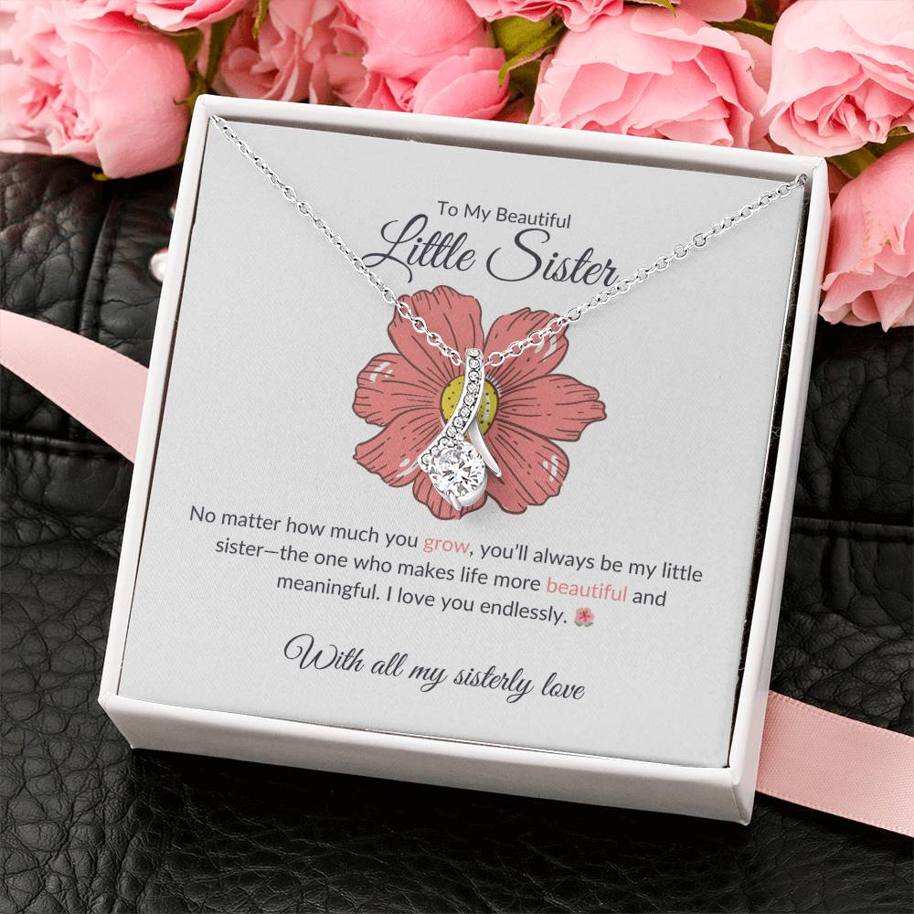 To My Gorgeous Little Sister – Alluring Beauty Necklace | A Charming Gift  For Little Sister