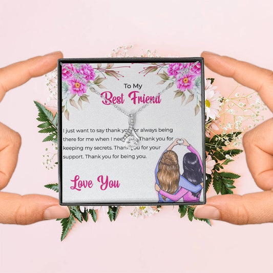 Best Friend Friendship Necklace Gift | To My Lifetime Best Friend - Alluring Beauty Necklace | Friendship Gift