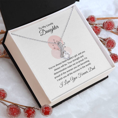 To My Lovely Daughter - Beauty Necklace | A Thoughtful Gift of Elegance and Love