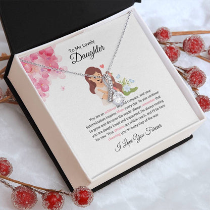To My Beautiful & Lovely Daughter - Beauty Necklace | A Charming Gift to Celebrate Daughter