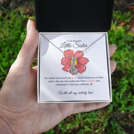 To My Gorgeous Little Sister – Alluring Beauty Necklace | A Charming Gift  For Little Sister
