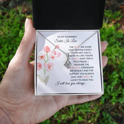 To My Stunning Sister-in-law Necklace | Eternal Beauty Necklace | Sister-in-Law Gift