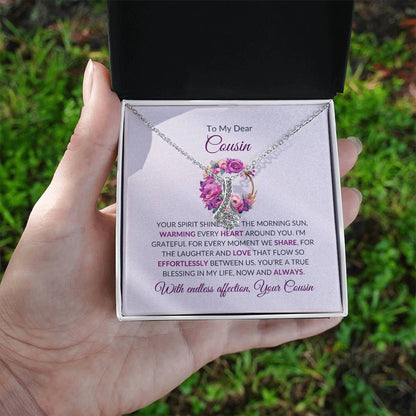 Cousin Necklace | To My Dear Cousin - Alluring Beauty Necklace | Cousin Friendship Necklace