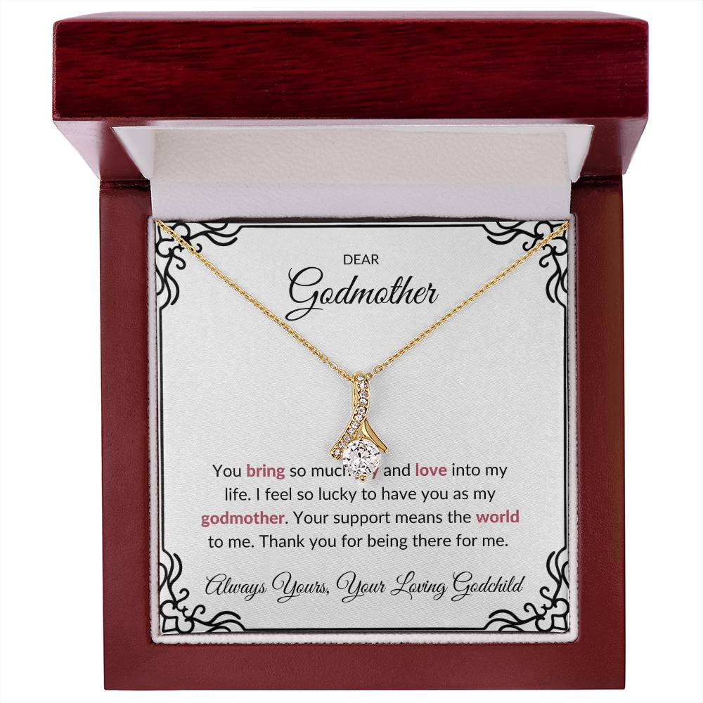 To My Wonderful Godmother, Alluring Beauty Necklace (Yellow & White Gold Variants) | Godmother Necklace (Necklace Only)